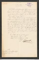 k.k. naturhistorisches Hofmuseum, Intendanzakten 1885-1896 (Hauer), Aktenzahl Z.620.a/1889, Seite 1